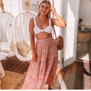 SPELL Poinciana Maxi Skirt Cotton Candy Medium